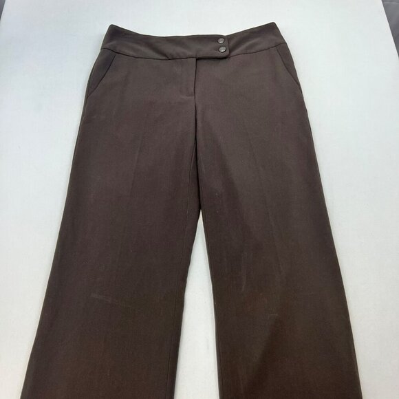 Apt.9 Women’s Modern Fit Dress Pants Mid Rise Brown Size 4 Pockets - Picture 2 of 9